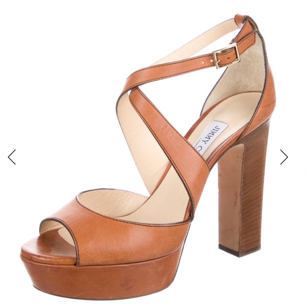 Jimmy Choo D'Orsay leather platform sandals